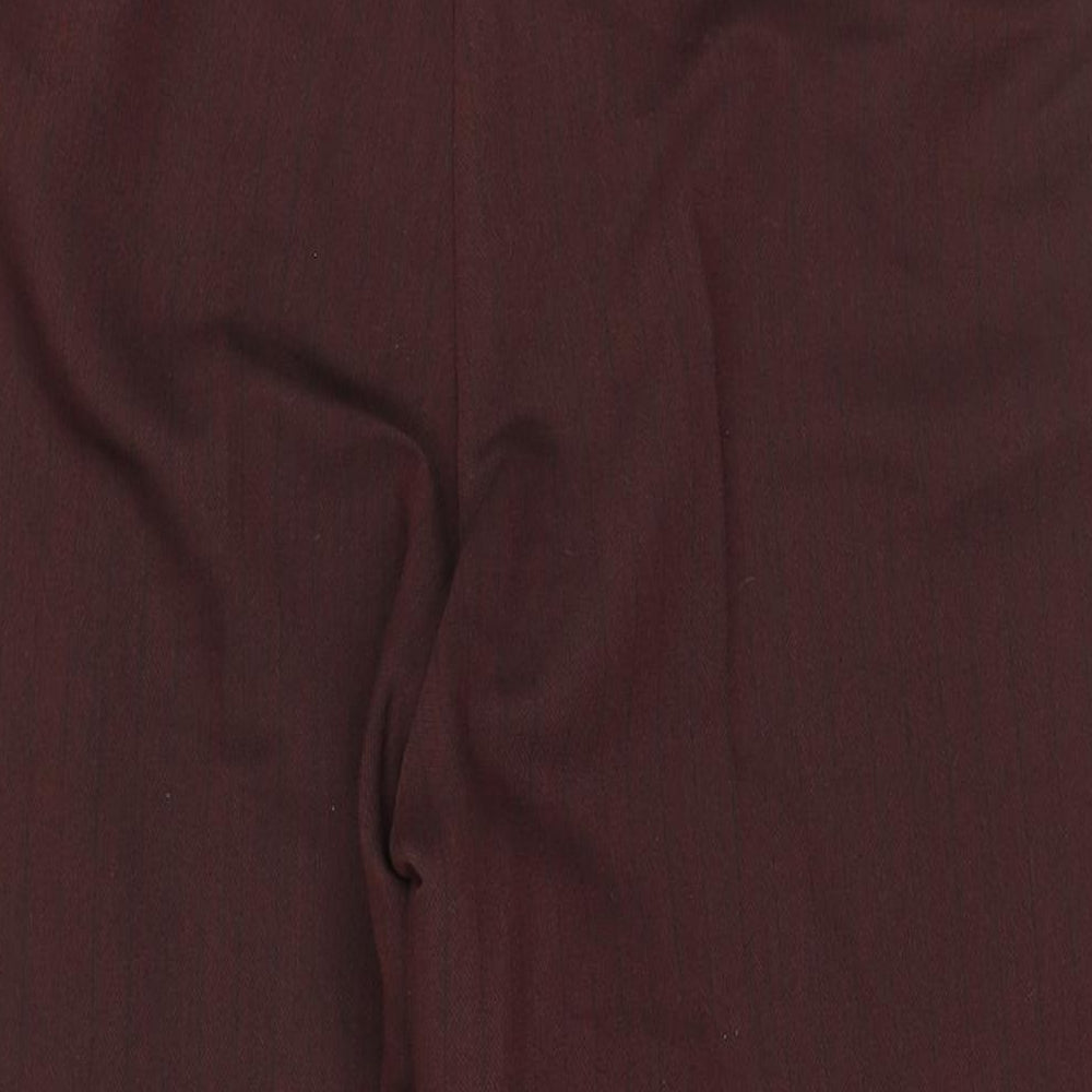 Bella Pasini Womens Red Polyester Trousers Size 18 L29 in Regular Zip