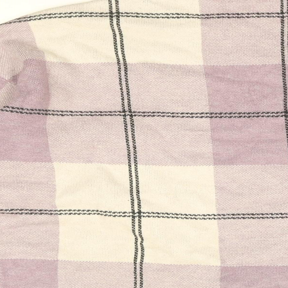Rachel Zoe Womens Purple High Neck Plaid Viscose Pullover Jumper Size S