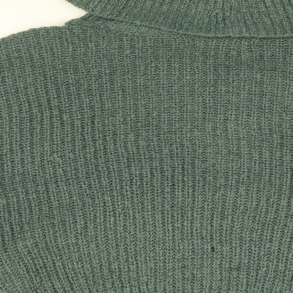 JDY Womens Green Roll Neck Acrylic Pullover Jumper Size XL