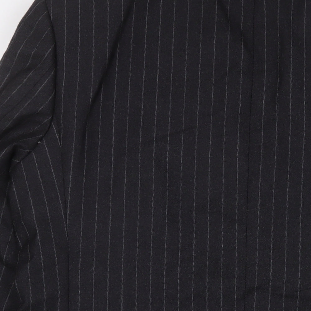 Marks & Spencer Mens Grey Striped Wool Jacket Suit Jacket Size 42 Regular