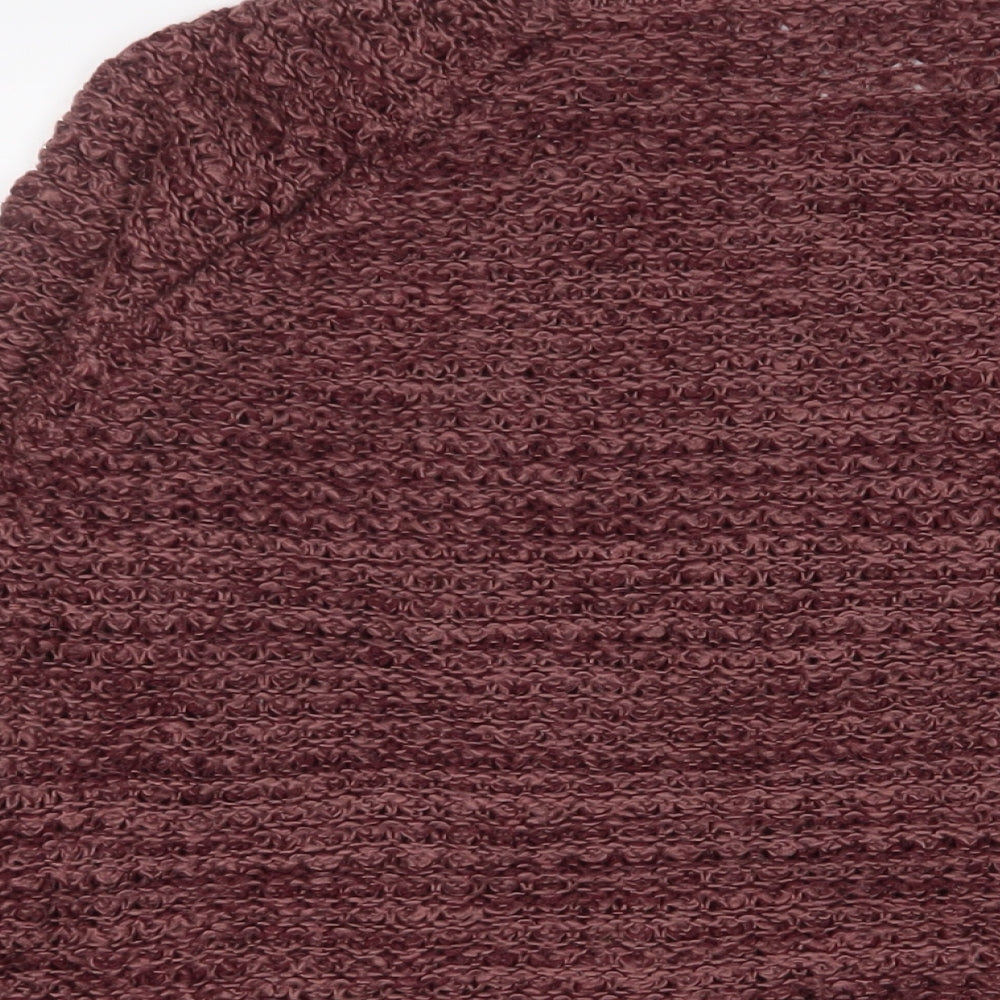 VERO MODA Womens Purple Crew Neck Acrylic Pullover Jumper Size L