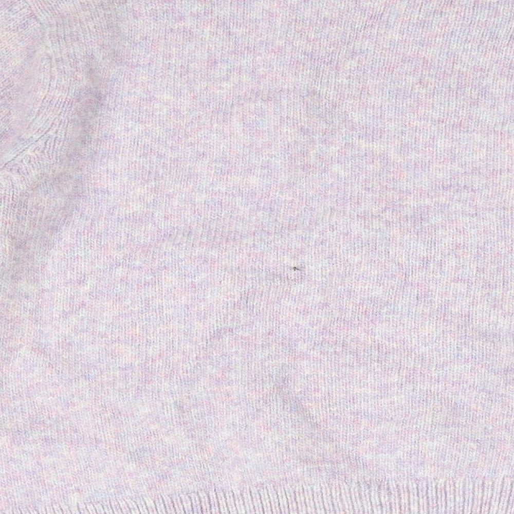 Club Monaco Womens Purple Round Neck Wool Pullover Jumper Size XS