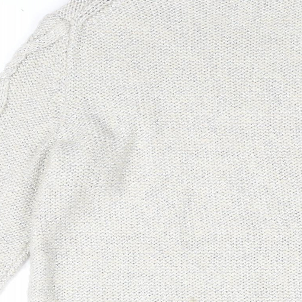 Gap Womens Beige Round Neck Acrylic Pullover Jumper Size M