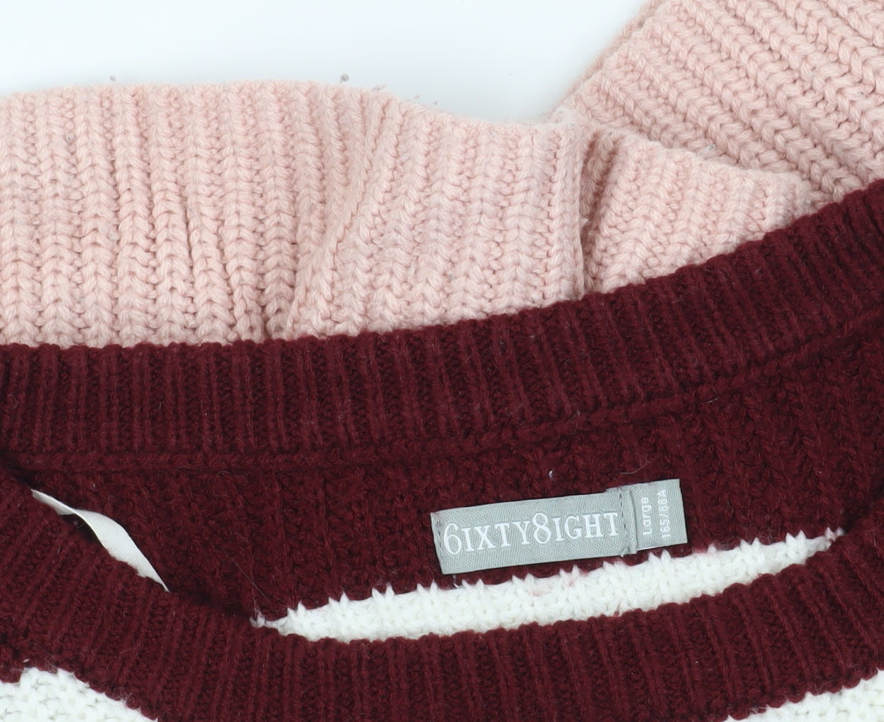 6IXTY8IGHT Multicoloured Striped Knit Jumper - M