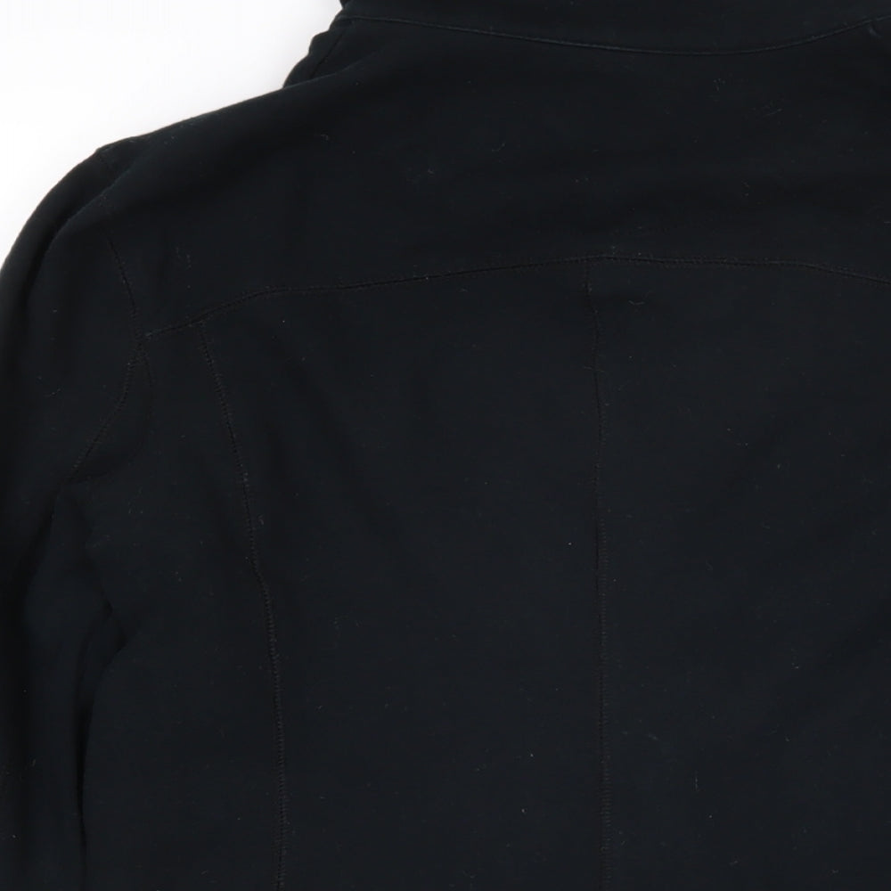 Liz Lange Womens Black Cotton Full Zip Sweatshirt Size L Zip