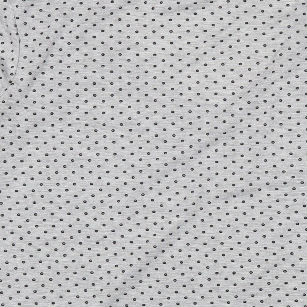 Louche Womens Grey Polka Dot Polyester Basic T-Shirt Size 10 Sweetheart