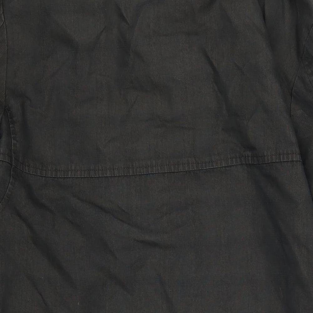 Gap Womens Grey Herringbone Overcoat Coat Size 12 Zip