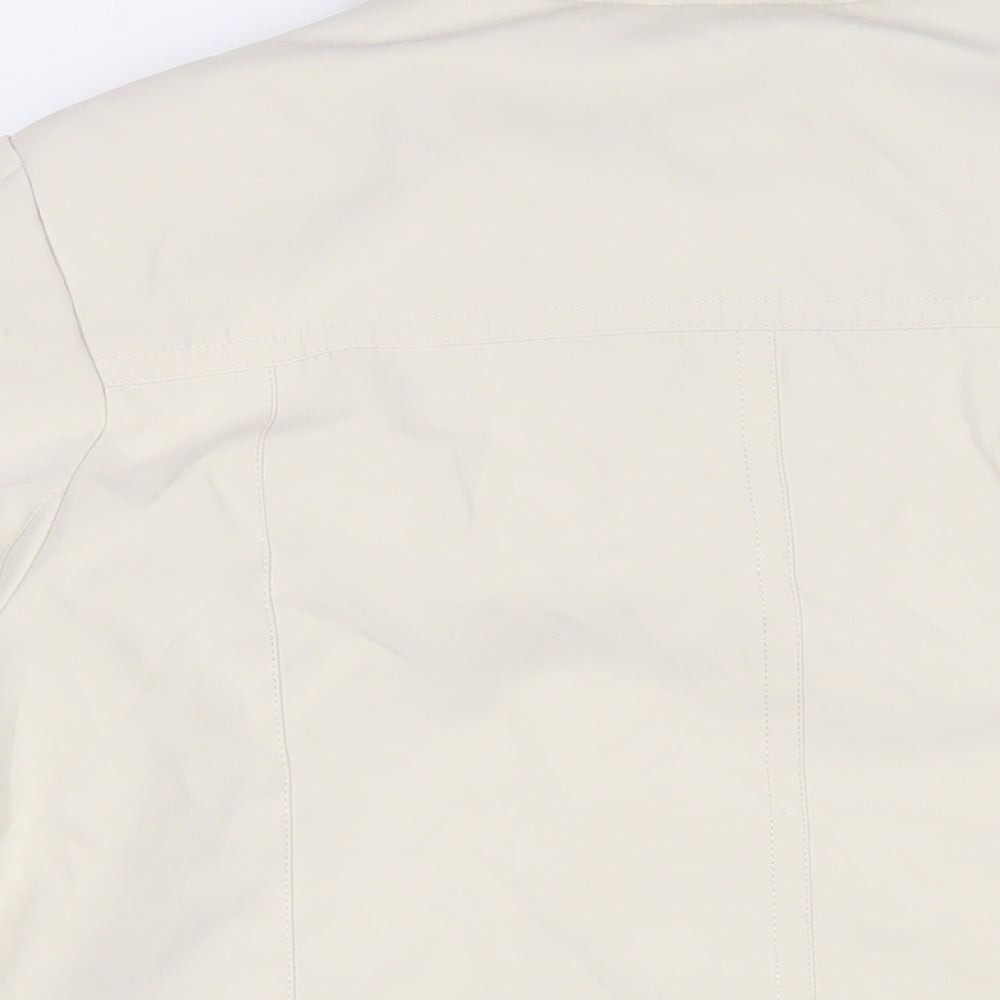 EWM Womens Beige Jacket Coat Size 16 Button