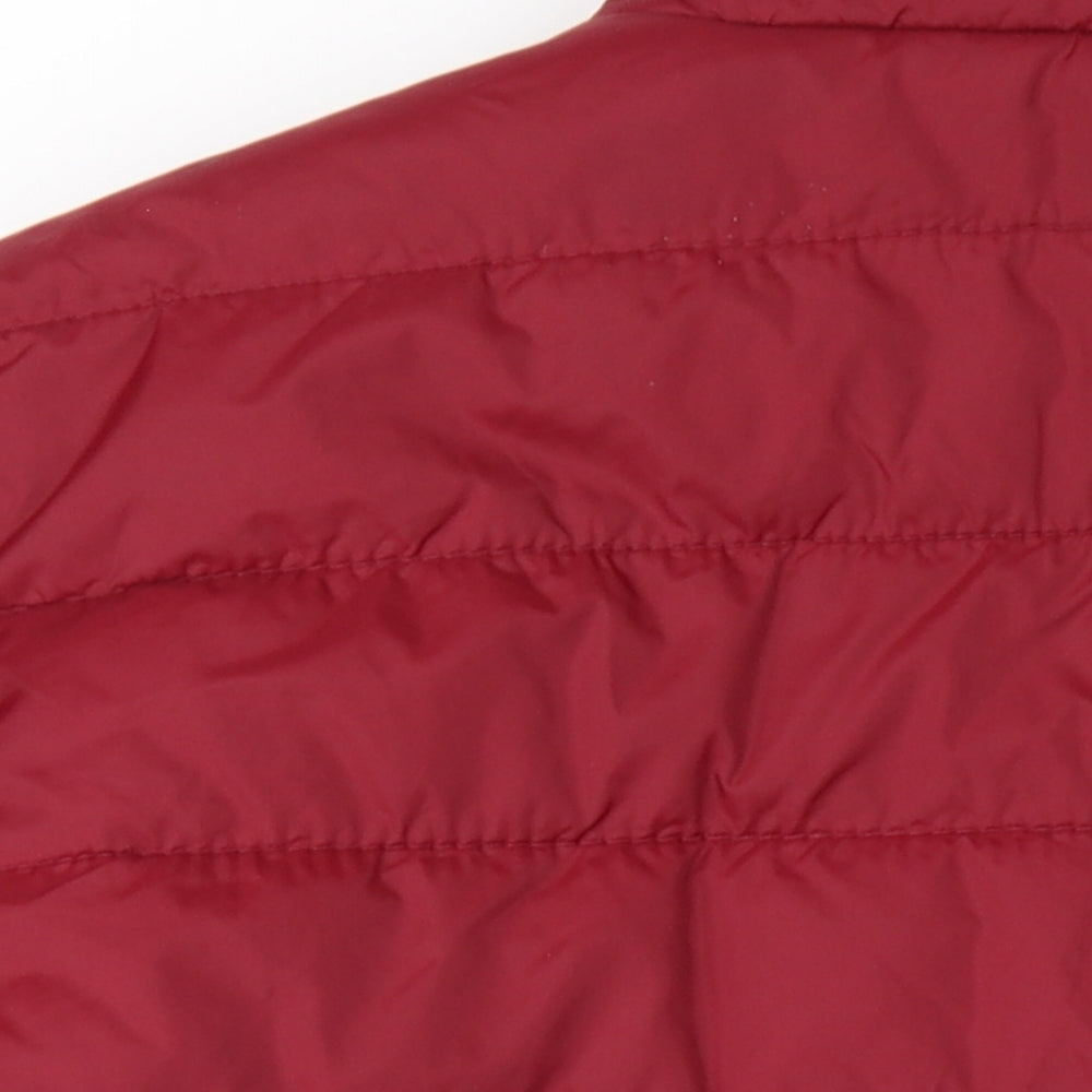 Freedom Trail Mens Red Puffer Jacket Coat Size S Zip