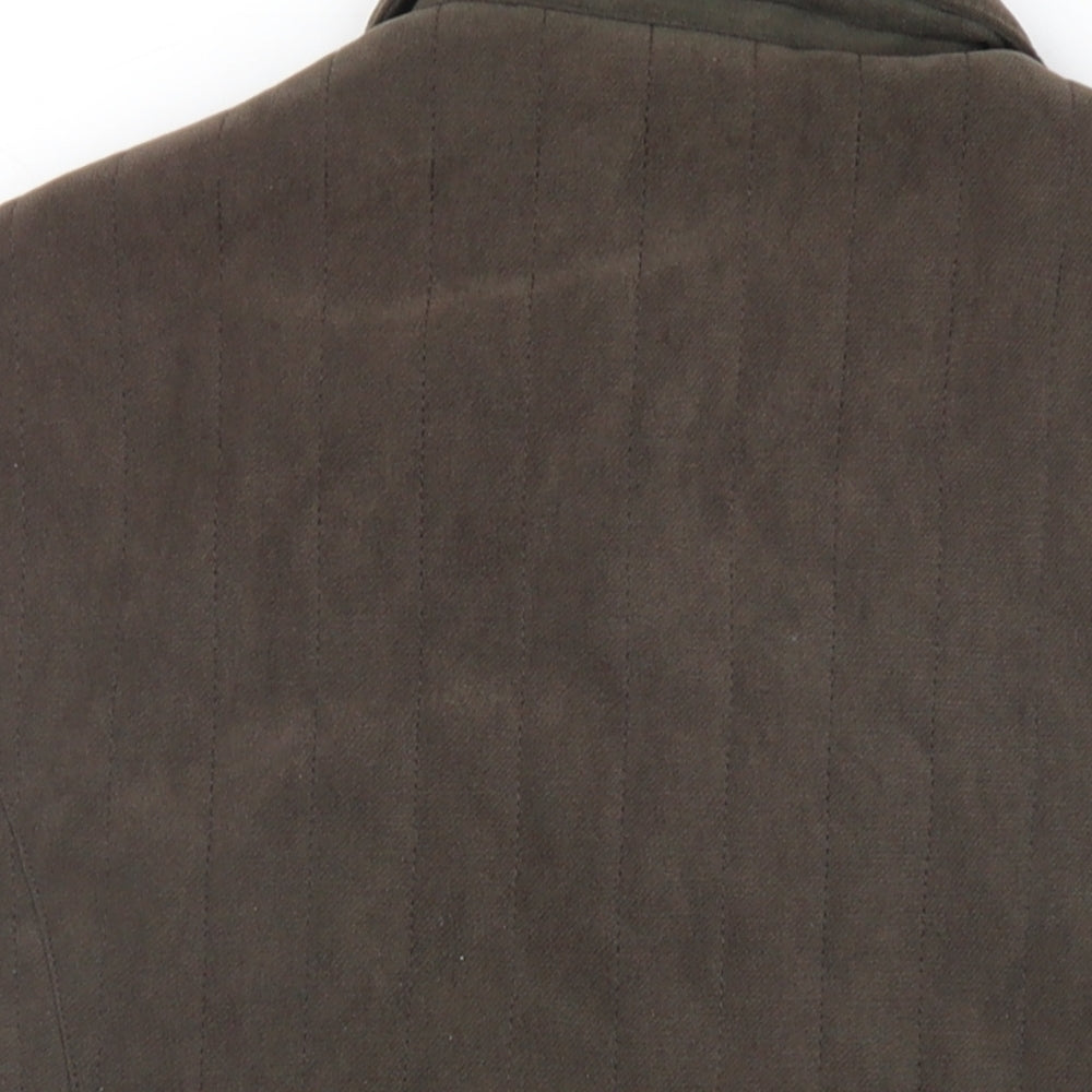 EWM Womens Green Gilet Waistcoat Size S Button