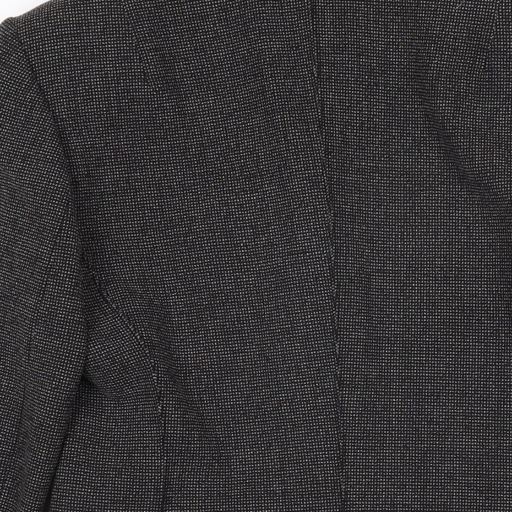 Claudia Strater Womens Black Check Jacket Blazer Size 10 Button