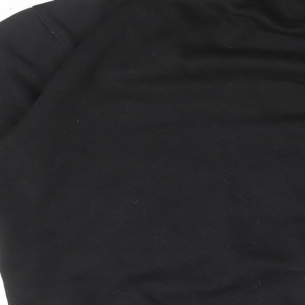 PRETTYLITTLETHING Womens Black Cotton Pullover Sweatshirt Size S Pullover