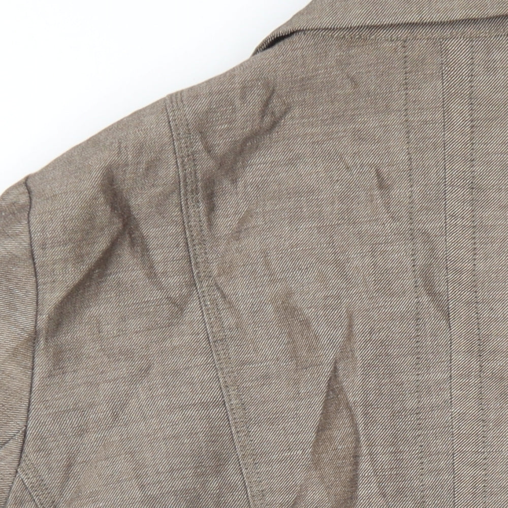 FSR Womens Brown Jacket Blazer Size 8 Button