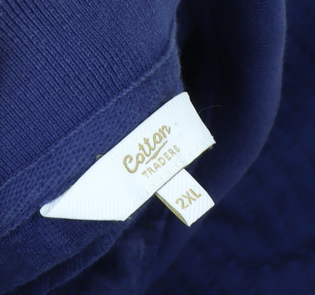 Cotton Traders Men’s Blue 2XL Collared T-Shirt