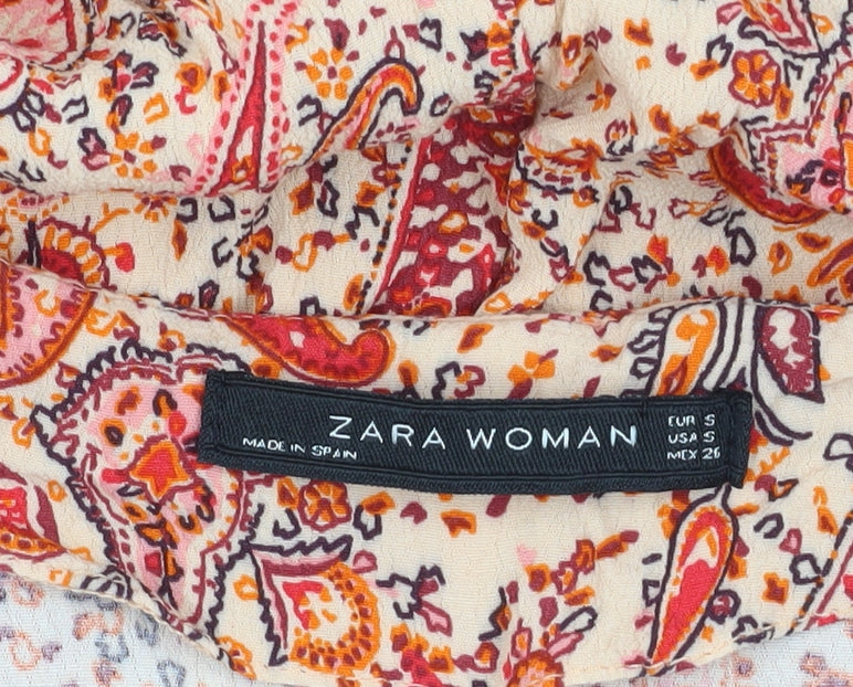 Zara Woman Paisley Shift Dress, Women's Size 8, Multicoloured