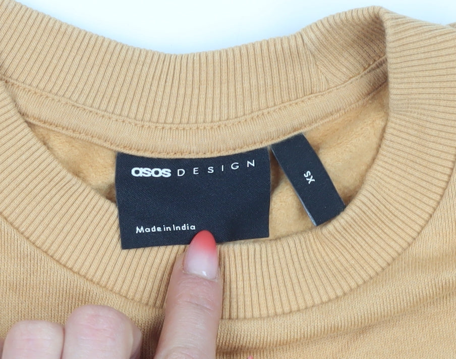 ASOS DESIGN Women’s Beige XS Pullover Sweatshirt