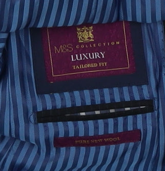 Marks & Spencer Men's Black Pinstripe Blazer, Size 38R
