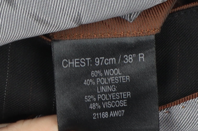 Greenwoods Men's Black Striped Suit Jacket 38R