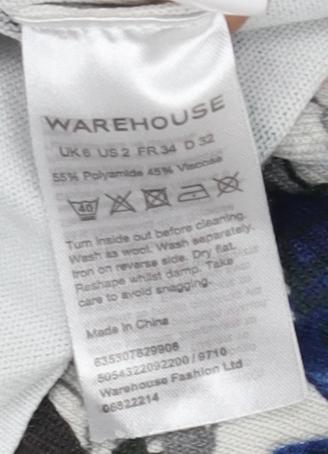 Warehouse Women's Multicoloured Floral Pullover Jumper Size 6