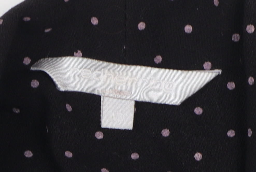 Brand and care label for Red Herring Women's Black Polka Dot Blazer, size 10