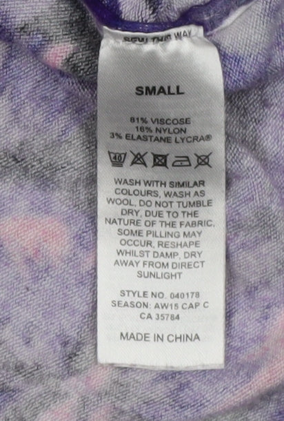 Precis Women's Purple Floral Pullover Jumper S