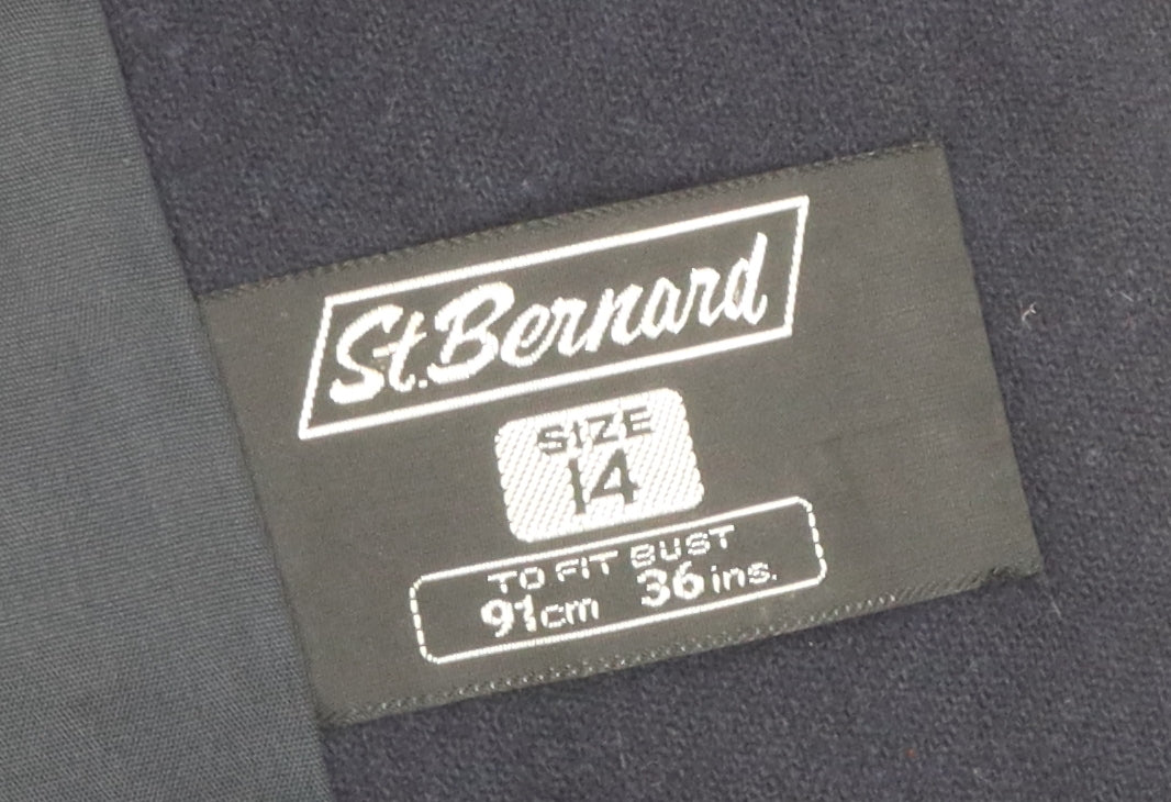 St. Bernard Women's Black Wool Blend Overcoat Size 14