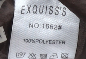 EXQUISS'S Women's Multicoloured Pea Coat, Size L, Geometric