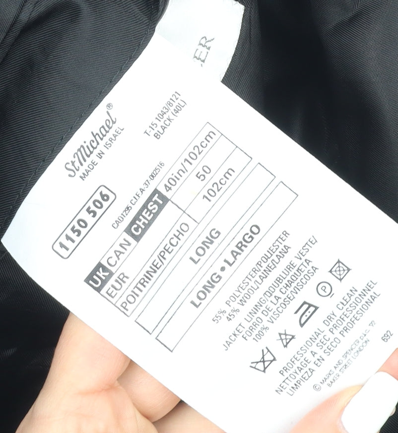 Marks & Spencer Men's Black Tuxedo, Size 40L