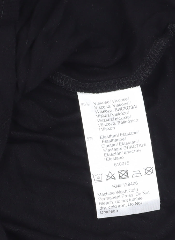 bpc selection Women's Black Tunic M with Sequin V-Neck
