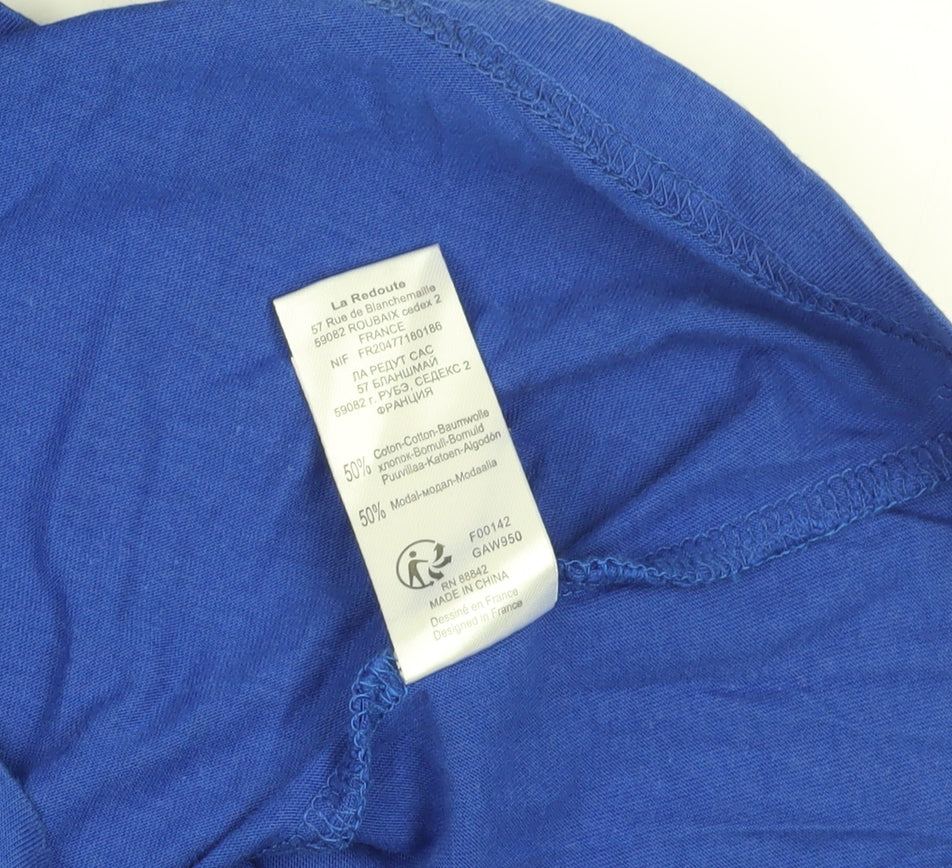 Anne Weyburn Women's Blue Blouse UK 14/16 with Bow Accent