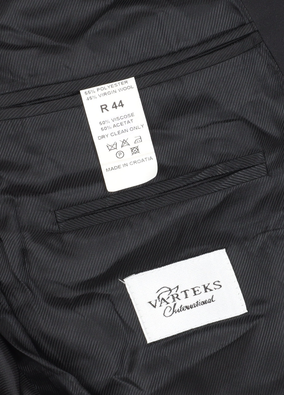 Varteks Men's Black Regular Blazer, Size 44R