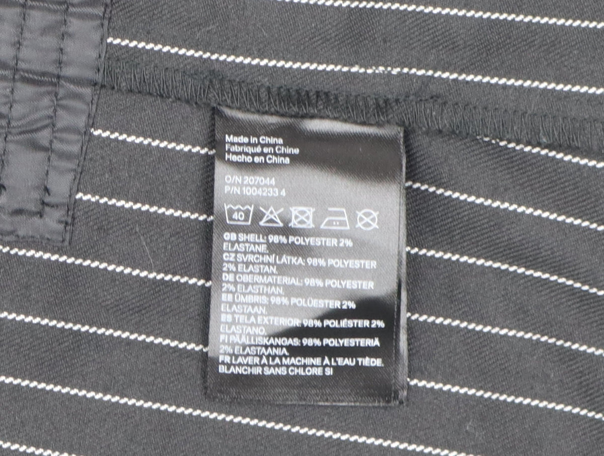 H&M Women's Black Pinstripe Suit Jacket Size 10