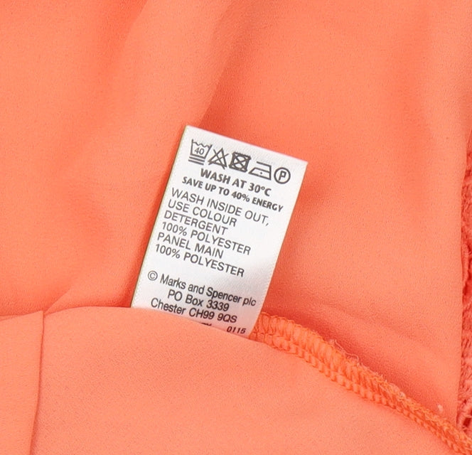 Marks & Spencer Women's Orange Blouse Size 10