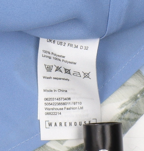 Warehouse Womens Blue Floral Blouse Size 6 New