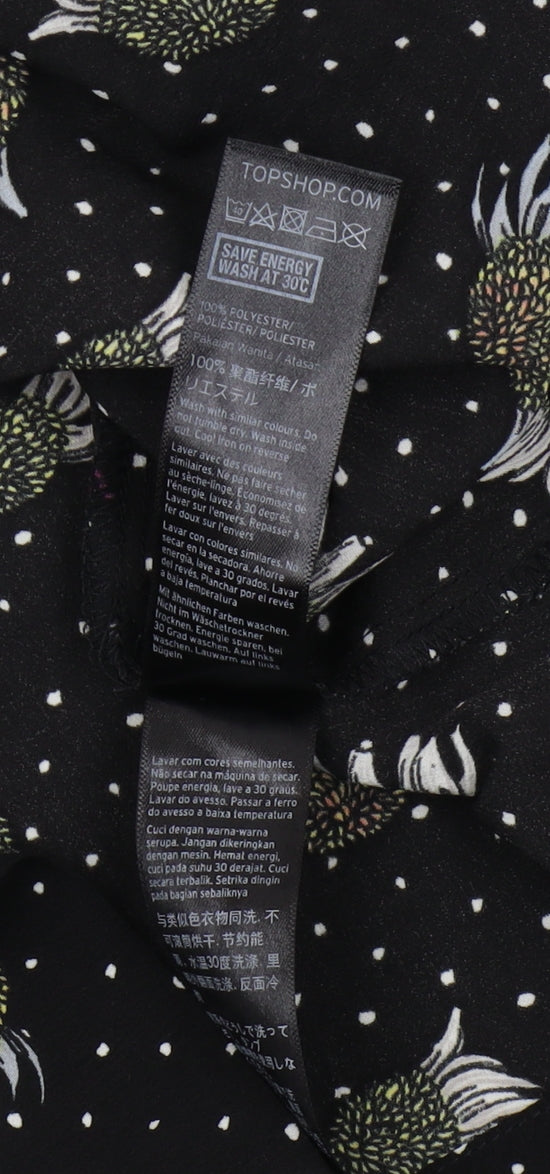 Topshop Floral Black Camisole Women Size 8