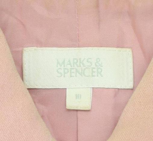 Marks & Spencer Women's Pink Cotton Coat - Size 10