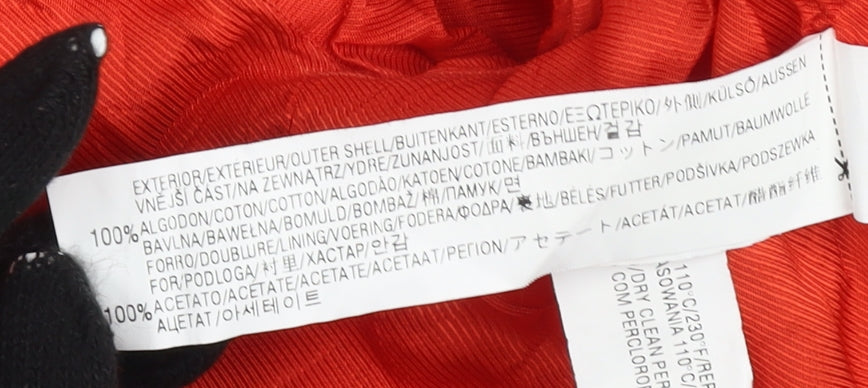 Zara Basic Women's Red Cotton Blazer Size XL Casual