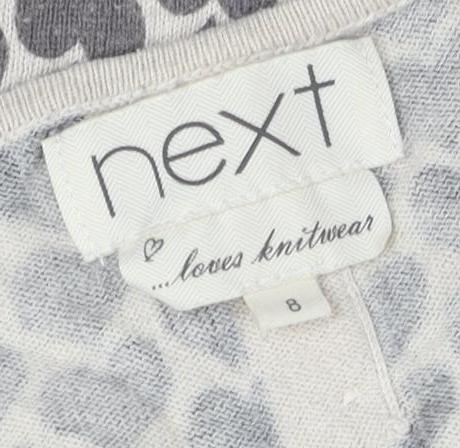 Next Women's Grey Knit Blouse Size 8