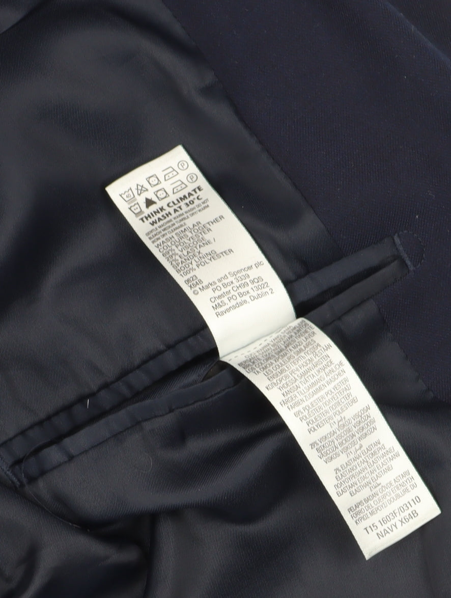Marks & Spencer Men's Blue Blazer, Size 36S