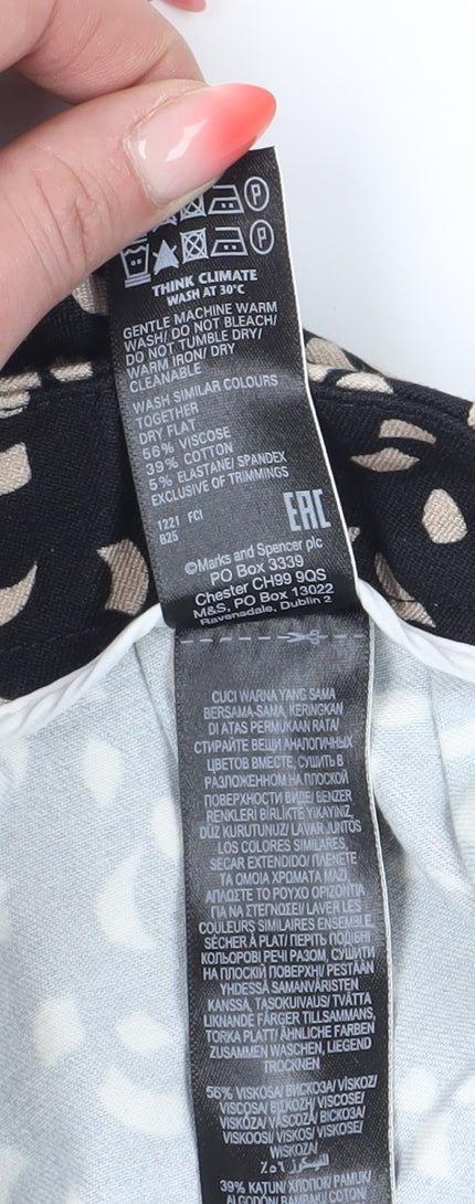 Marks & Spencer Women Black Cropped Trousers Size 8