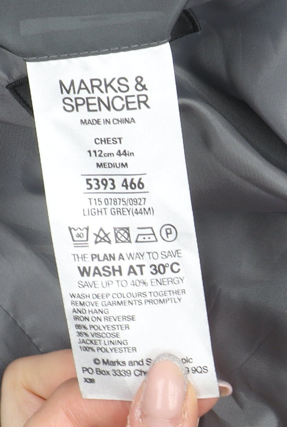 Marks & Spencer Men's Grey Blazer - Size 44R