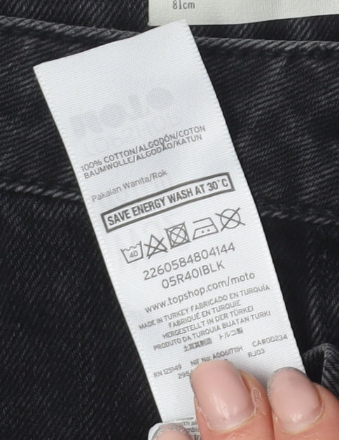 Topshop Women's Black A-Line Mini Skirt Size 32