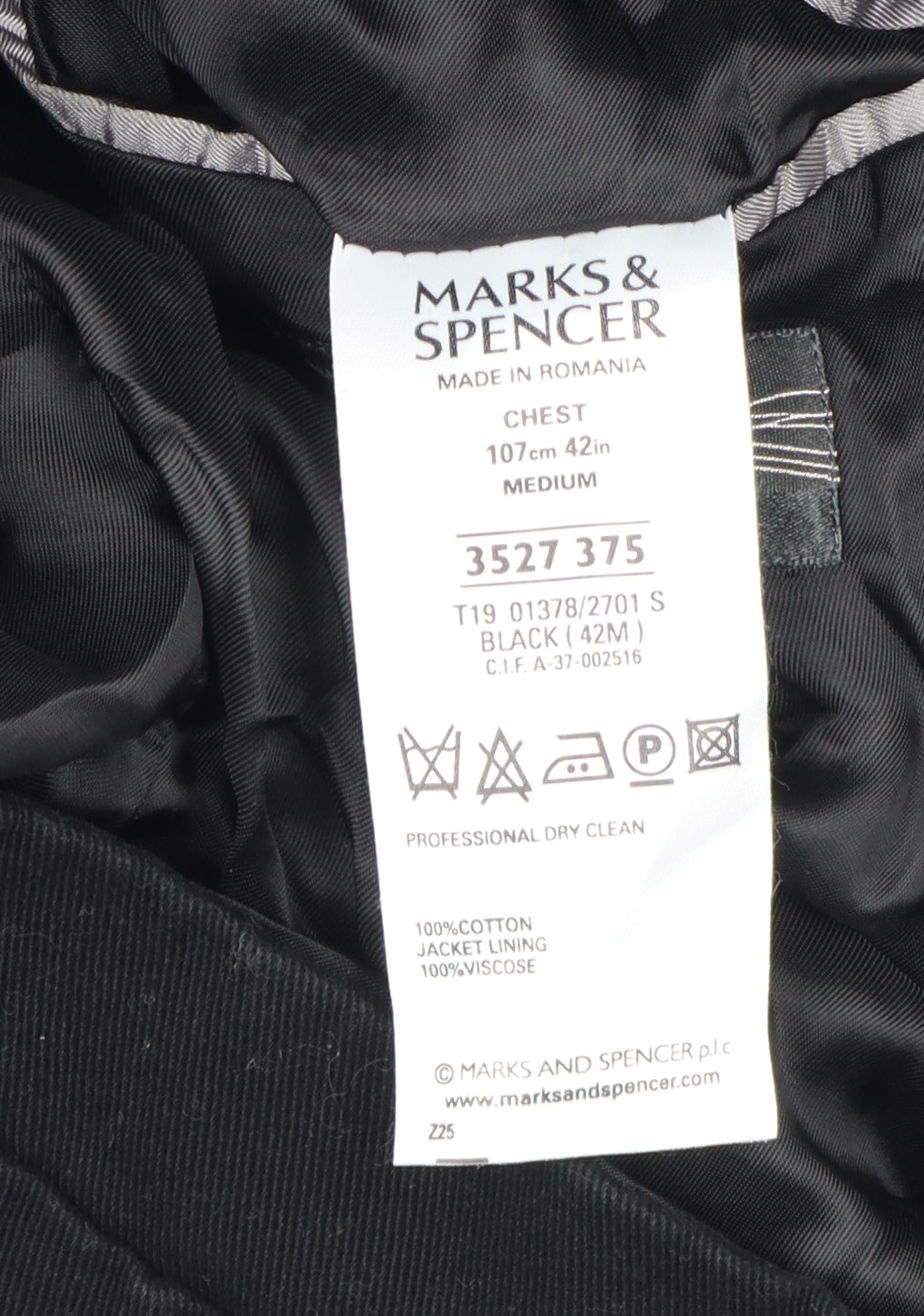 Marks & Spencer Men's Black 42R Blazer