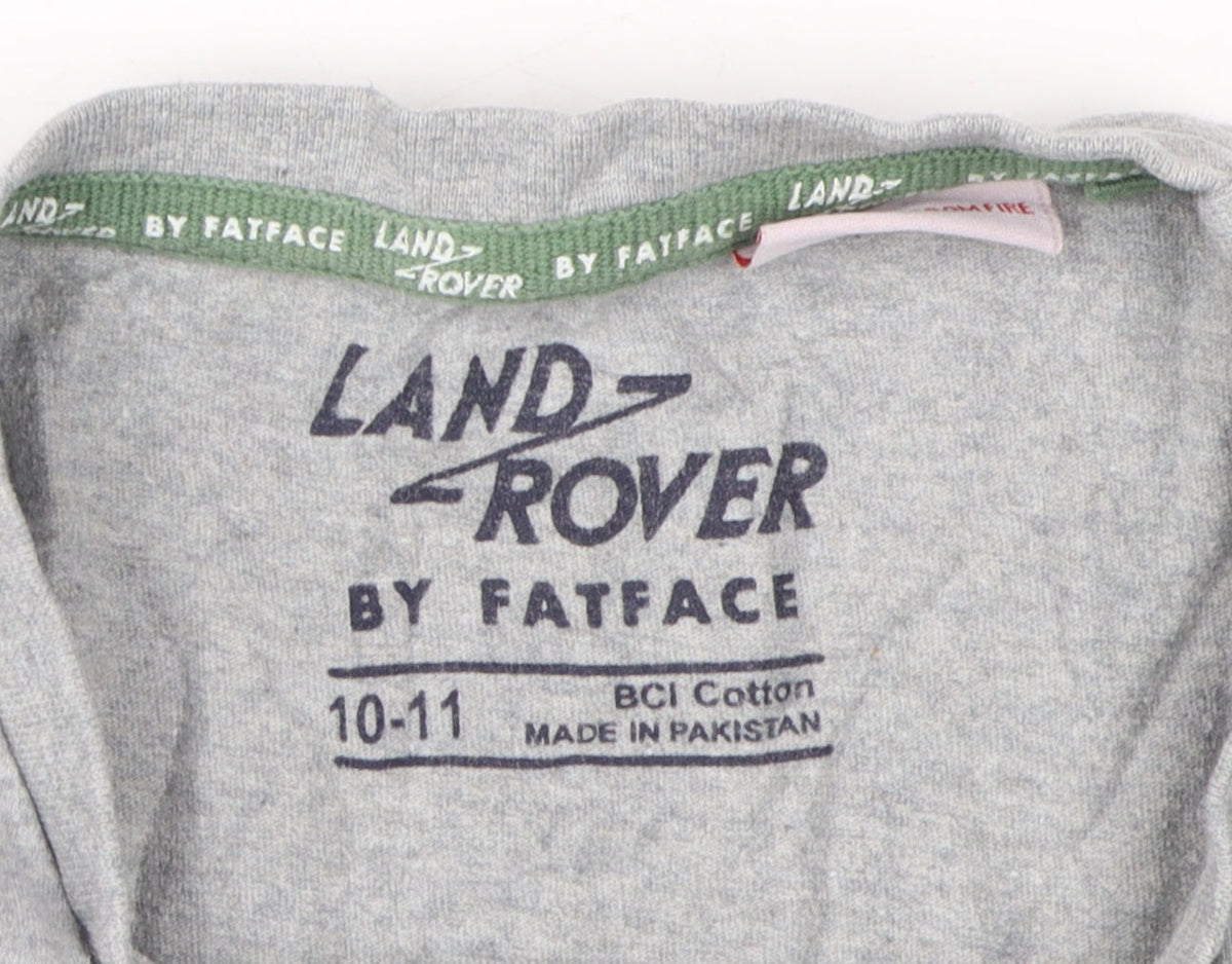FatFace Boys Grey Graphic Long Sleeve T-Shirt 10-11 Years