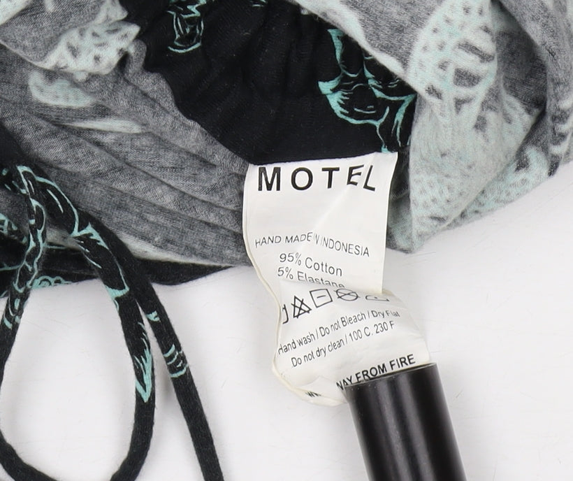 Motel Rocks Women's Black Dragon Print Bodycon Dress XS