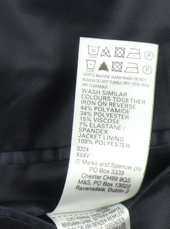 Marks & Spencer Men's Blue Blazer - 42R, Formal