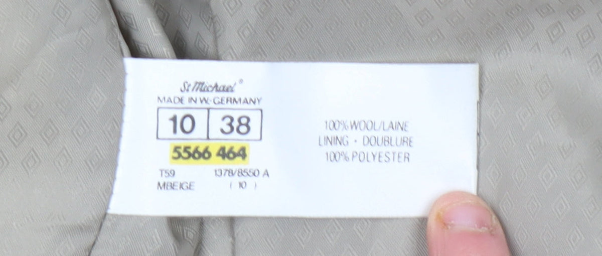 Marks & Spencer Women's Beige Wool Blazer 10