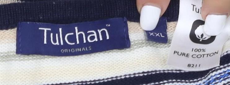 Tulchan Women's 2XL Multicoloured Striped Cardigan