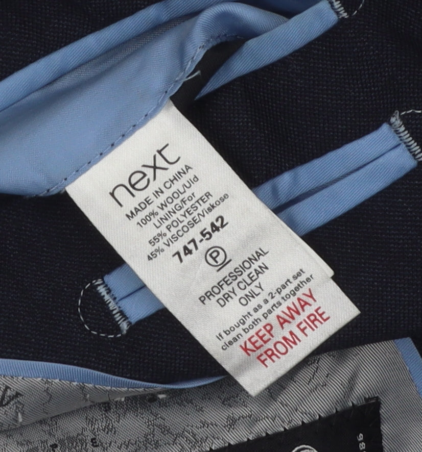 Next Men's Blue Suit Jacket, 40R, Formal, Wool