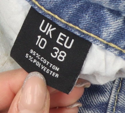 PRETTYLITTLETHING Women's Blue Straight Jeans Size 10